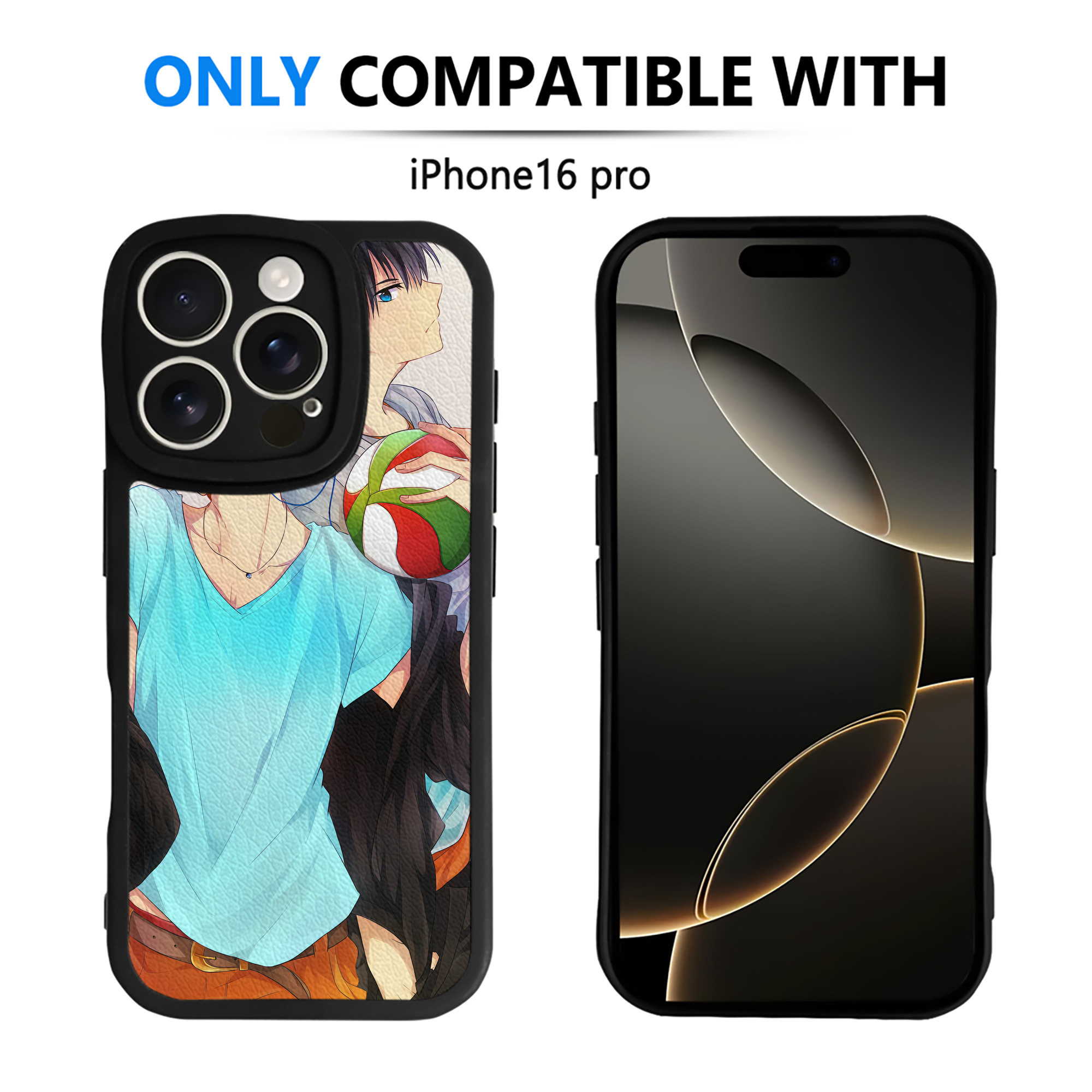 （画像用） ハイキュー!! Haikyu!! 【iPhone 16シリーズ対応】シリコンスマホケース（レザー調） 材質：シリコン
